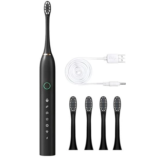 Electric Toothbrush with 4 Brush Heads — Electric Toothbrush Heads, Refreshing Home