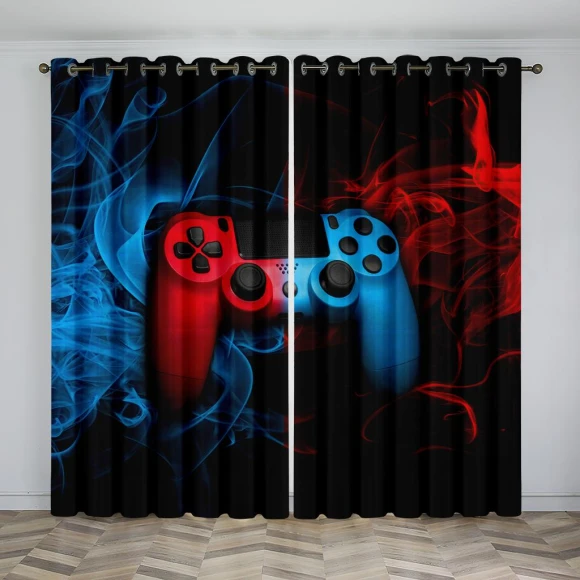 Kids Gaming Controller Curtains — Kids' Décor, A Family Of Home Textiles