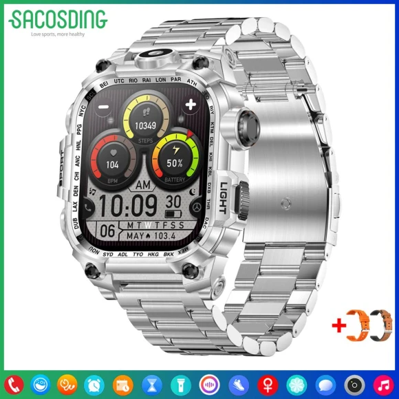 Military Smartwatch with Fitness Tracker — Smartwatches, SACOSDING