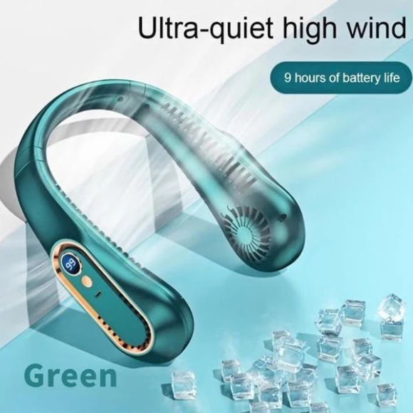 Neck Hanging Fan with Digital Display — Portable Cooling Solutions, SUPONE
