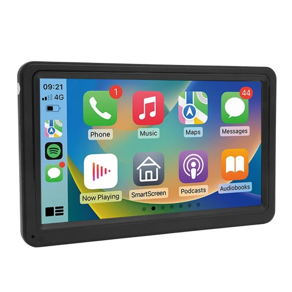 Portable Car Stereo with Voice Control, Navigation, AUX, FM, 7-Inch IPS Touchscreen, Wireless CarPlay, Android Auto — Stereo Receivers, Igeteck