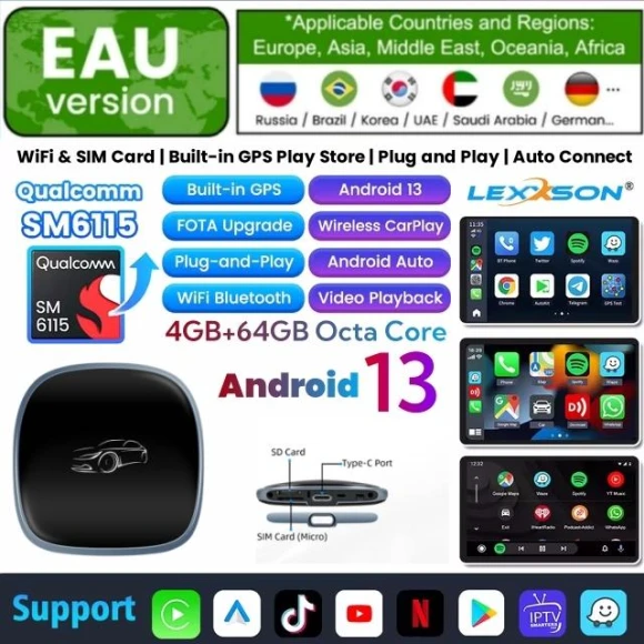 Wireless CarPlay Android Auto Box — Car Accessories & Gadgets, Your Customized Mall