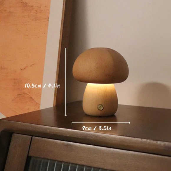 Wooden Mushroom Night Light — Night Lights, Yiran Furniture