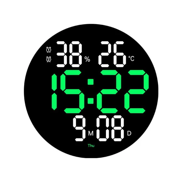 10-inch LED Round Alarm Clock — Clocks, Rainbow Rain