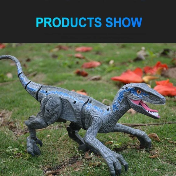 Electric Remote Control Walking Velociraptor Dinosaur Toy — Interactive Figures & Robots