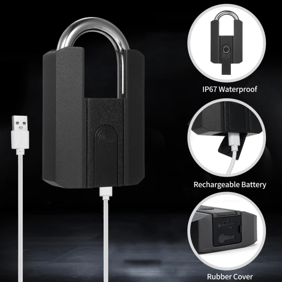 Heavy Duty Fingerprint Padlock — Locks, Painter