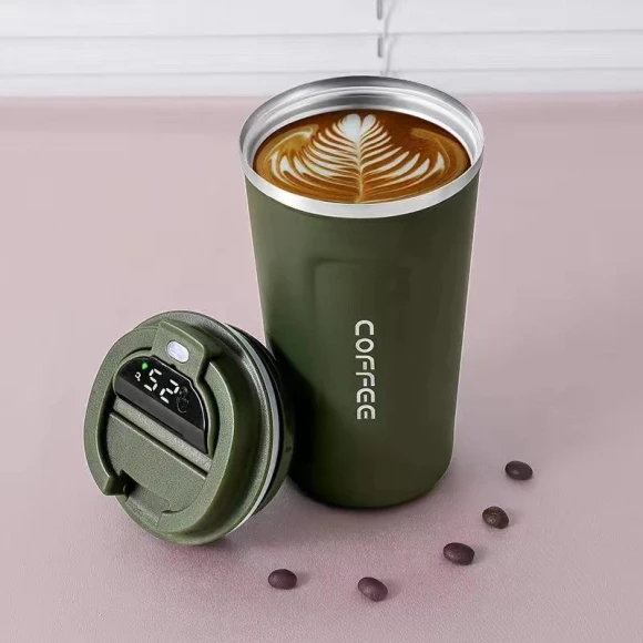 Insulated Mug with Smart Temperature Display — Travel Drinkware, TOP-MALL