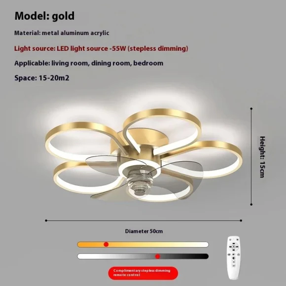 Modern Minimalist Bedroom Fan — Ceiling Fans, Rainbow Rain