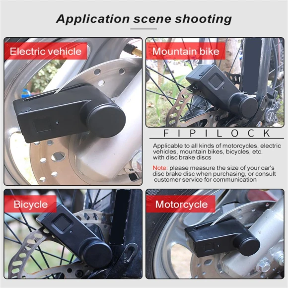 Motorcycle Bluetooth Electric Smart Disc Brake Lock with Fingerprint — Locks, Jinjian