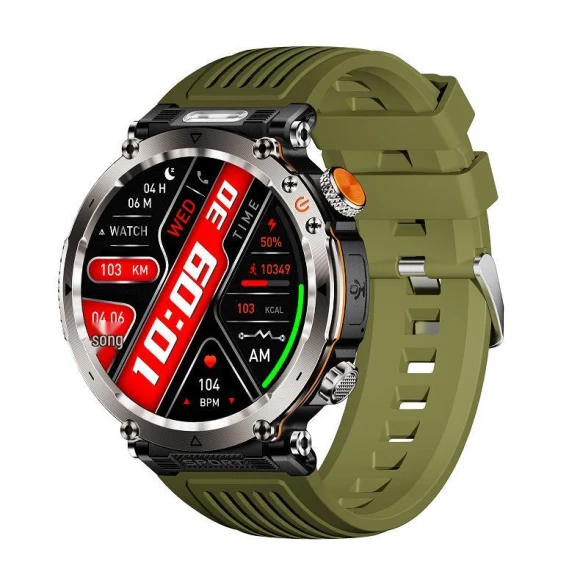 Smart Bracelet: Multi-Sport Watch with Compass, Flashlight, Heart Rate Monitor, Bluetooth Calls, and Voice Assistant — Smartwatches, the BAY