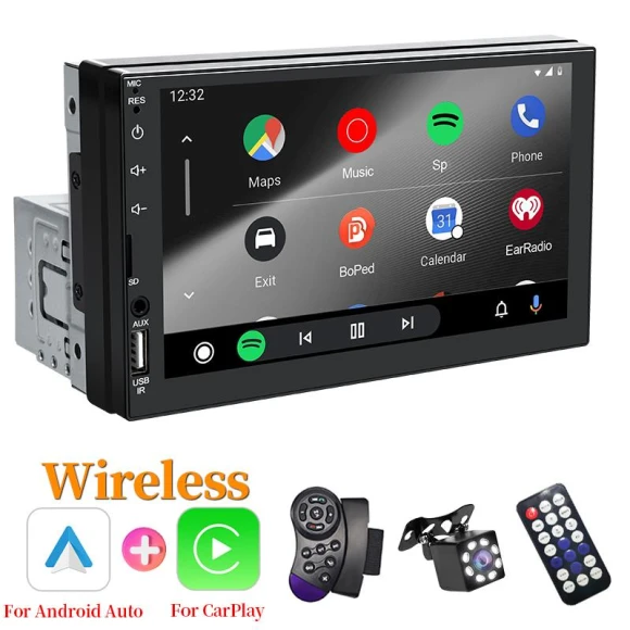 Wireless CarPlay Android Auto 2 Din Car Multimedia Video Player — Stereo Receivers, SageTechnology