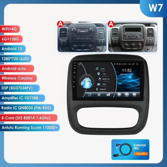 4G AI Voice Android Auto Radio — Navigation & GPS Accessories, OSSURET