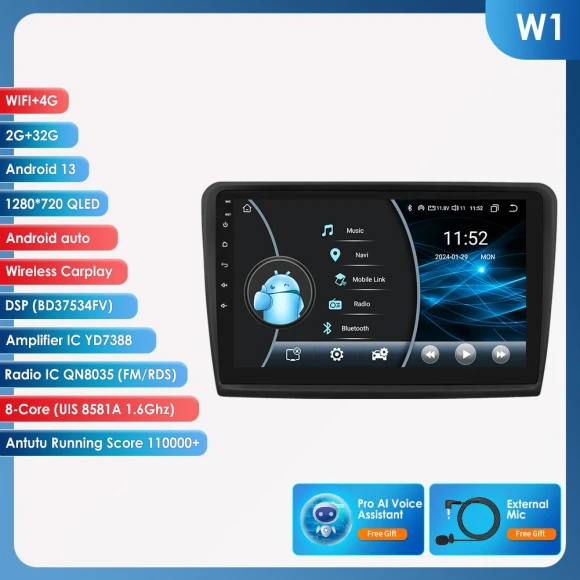 AI Android 13 Car Radio — Stereo Receivers, OSSURET
