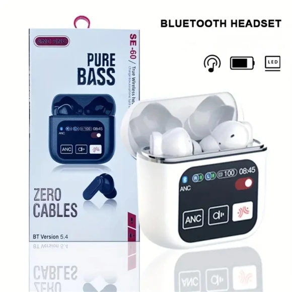 Bluetooth Headphones with Active Noise Cancellation — Over-Ear Headphones, Junmaocun