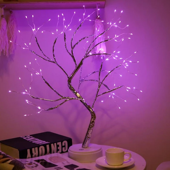 Creative Star-Shaped LED Lamp with Pearl Design — Trees, Voyex
