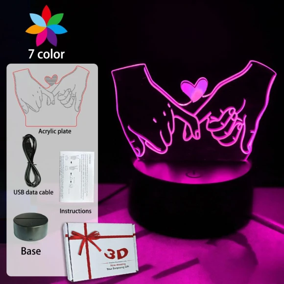 Heart Night Light LED Mood Lamp — Night Lights, Your Department Home