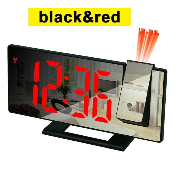 LED Projection Alarm Clock with Temperature Display — Alarm, LIAESMART Home