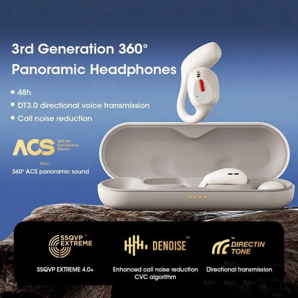 Smart Headset with Noise Cancellation — In-Ear Headphones, NIYE