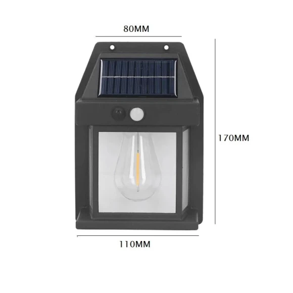 Solar Powered Motion Sensor Wall Lamp — Outdoor, Auto Parts Speciality