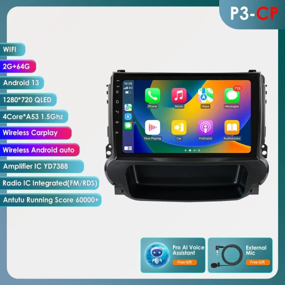 Car Multimedia System with CarPlay and Android Auto — In-Dash, Hizpo