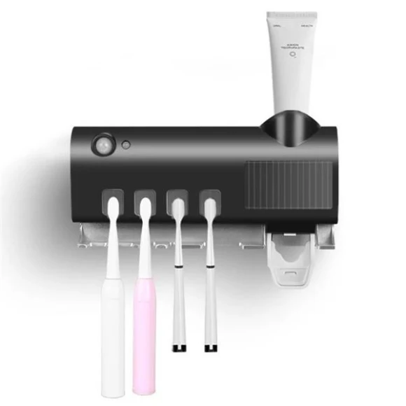 Automatic UV Light Smart Toothpaste Dispenser — Toothbrush Holders, Factory Discount Outlet