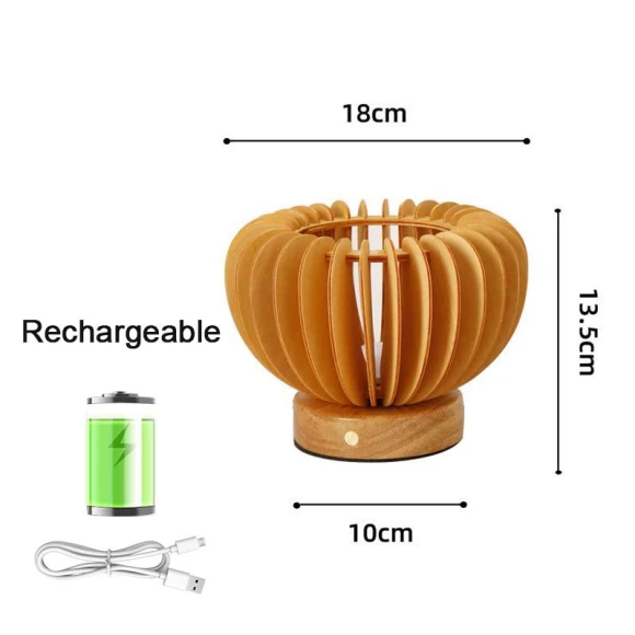 Retro LED Pumpkin Table Lamp — Creative Lighting Solutions, Binchi Lighting Appliances