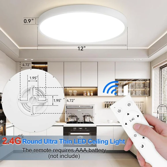 Ultra-Thin Smart LED Ceiling Light — Overhead Lighting, Canmeijia