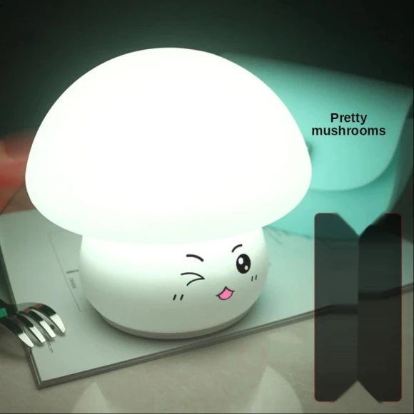 Colorful Silicone Mushroom Night Light — Night Lights, Cozy Cottage-Relax