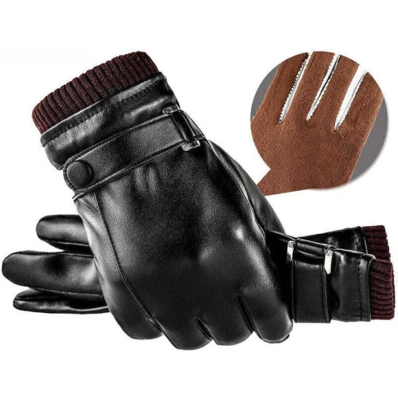 Men's Leather Motorcycle Gloves with Touchscreen — Gloves, Warm Land