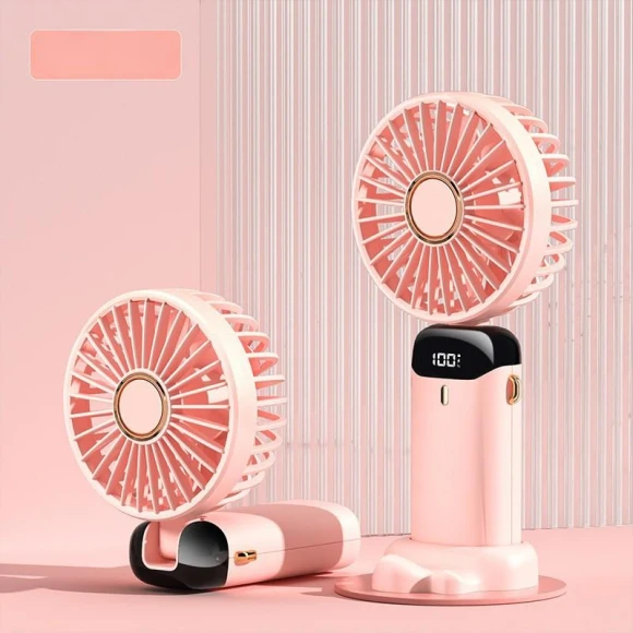 Portable USB Charging Fan with Digital Display — Portable Cooling Solutions, Bling Bling Goods