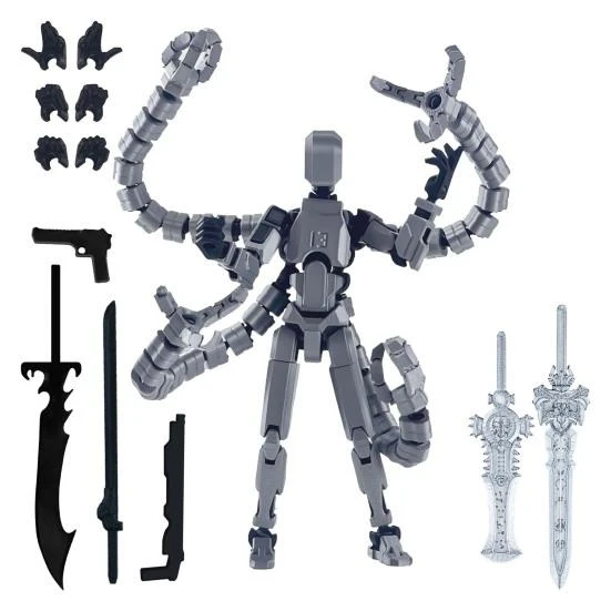 3D Printed Robot Figure with Accessories — Dolls & Figures, Schoolyard