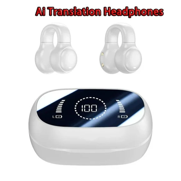 AI Translation Wireless Earbuds — Audio Gear, Junmaocun