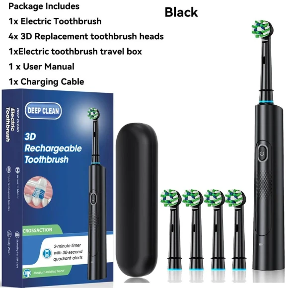 Electric Toothbrush with Rotating 3D Head — Electric Toothbrush Heads, Chic Interiors