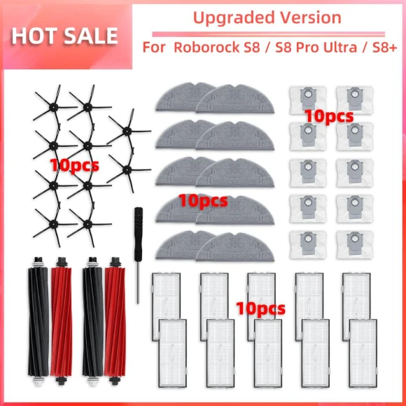 Roborock S8 / S8 Pro Ultra / S8+ Robot Vacuum Accessories Kit — Parts & Accessories, Modern Home Furnishing