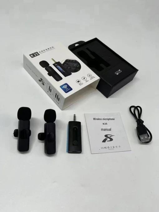 Wireless 3.5mm Collar Microphone with Intelligent Noise Cancellation — Microphones, Smarter than future