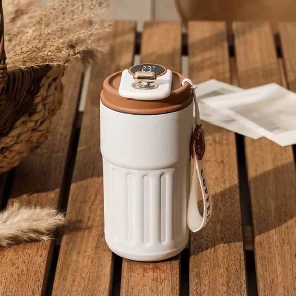 Digital LED Smart Thermos — Beverage Warmers, boho berry