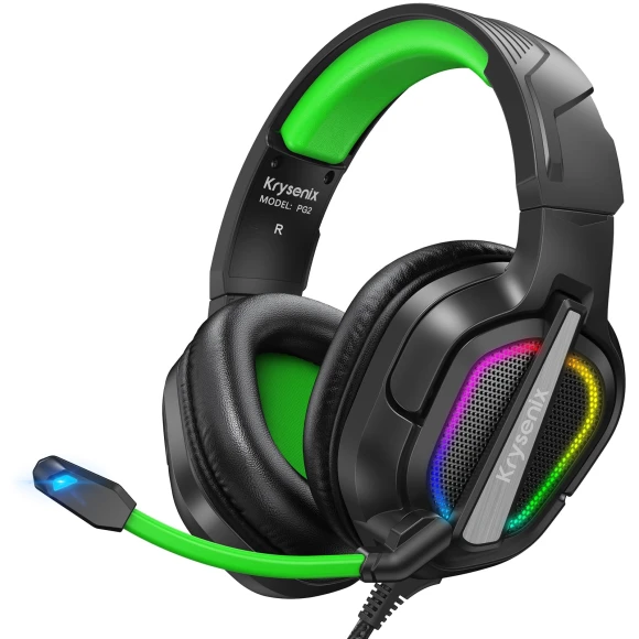 Gaming Headset with AI Stereo and RGB Lighting — Headsets, MIYAKO DENKI
