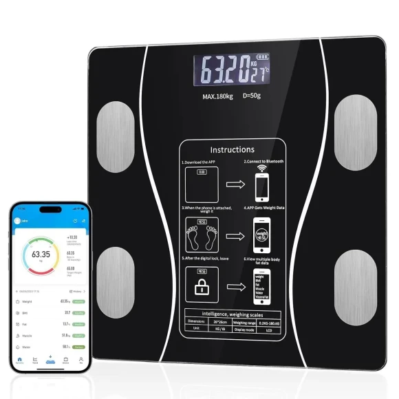 Smart Body Scale with Bluetooth — Weight Management Tools, Various wearables