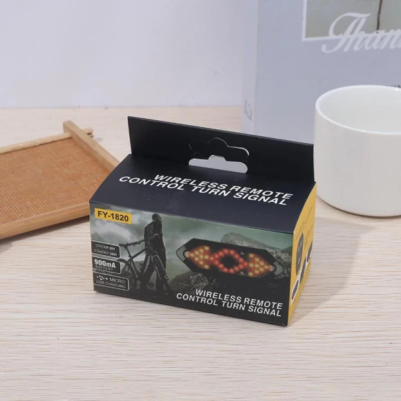 USB Rechargeable Bicycle Rear Light with Turn Signal and Wireless Remote Control — Bike Headlights, AI Supermarket