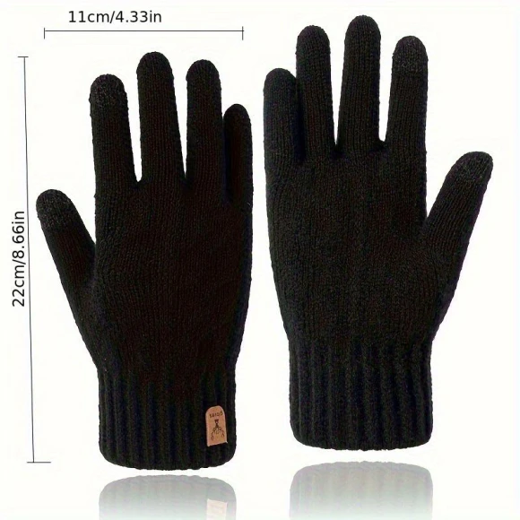 Winter Wool Gloves with Touchscreen — Cold Weather Gloves, Shoes Arena