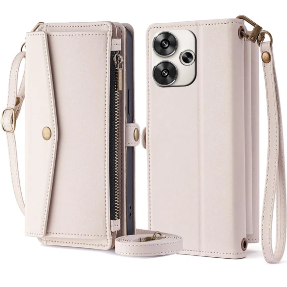 Large Capacity Wallet Leather Stand Protective Cover with 2 Straps — Phone Accessories, Smartwatch 2025