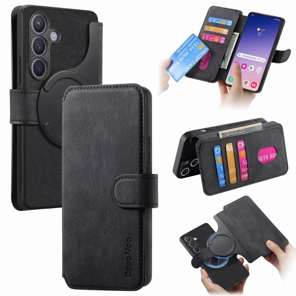 Magnetic Detachable Leather Phone Wallet Cover — Smartwatch Protectors, Smartwatch 2025