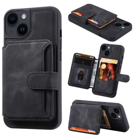 Anti-drop Leather Coated TPU Phone Case with Kickstand — Bumpers, Smartwatch 2025
