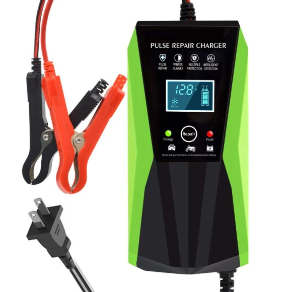 Automatic Smart Battery Charger with Touch LCD Display — Chargers, Timeless Home