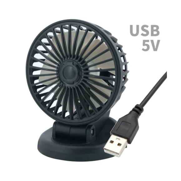 Car Fan with 360° Adjustment, 3-Head Air Fan — Portable Cooling Solutions, Straw Hats