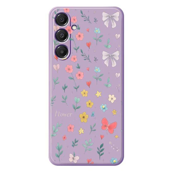 Floral Bow Pattern Printing Straight Edge TPU Phone Back Cover — Bumpers, Smartwatch 2025