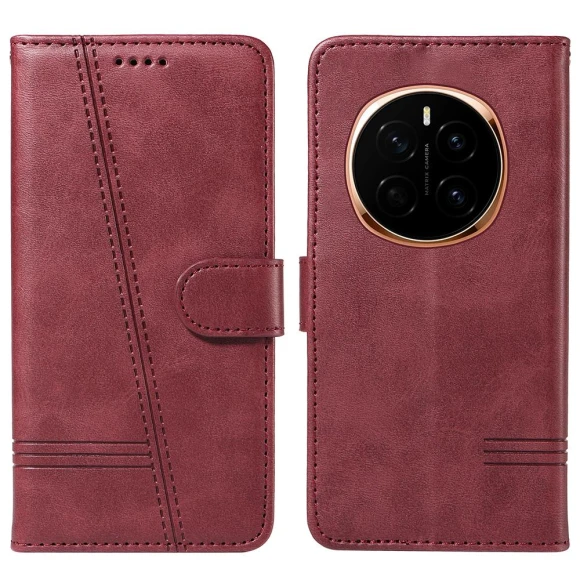 Leather Wallet Phone Case with T-shaped Lines — Basic Cases, Smartwatch 2025