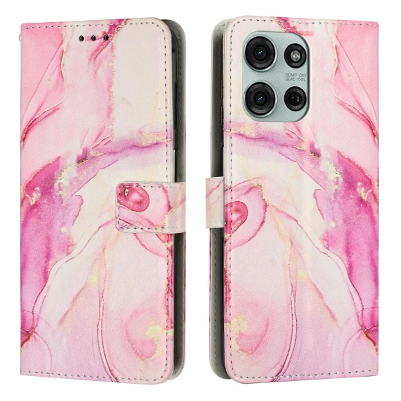 Marble Pattern PU Leather Wallet Stand Case — Phone Accessories, Smartwatch 2025