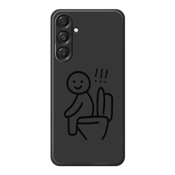 Stickman Toilet Pattern Printing Straight Edge TPU Phone Back Cover — Back Covers, Smartwatch 2025
