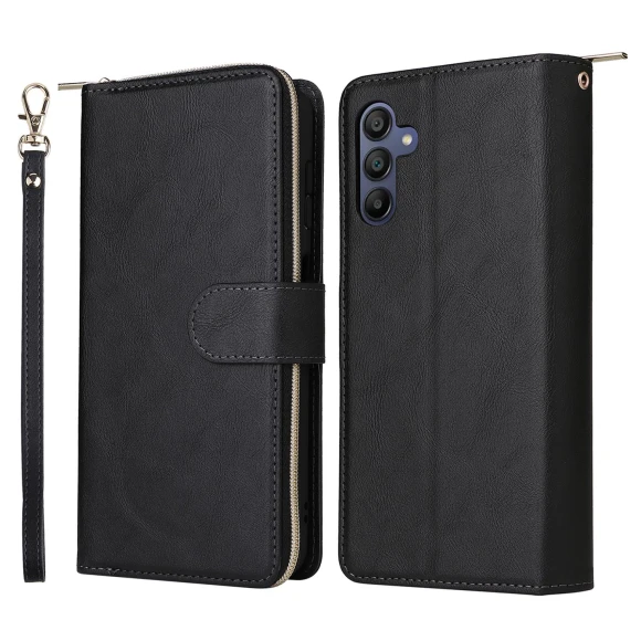 Zipper Pocket PU Leather Phone Cover with Hand Strap — Phone Accessories, Smartwatch 2025